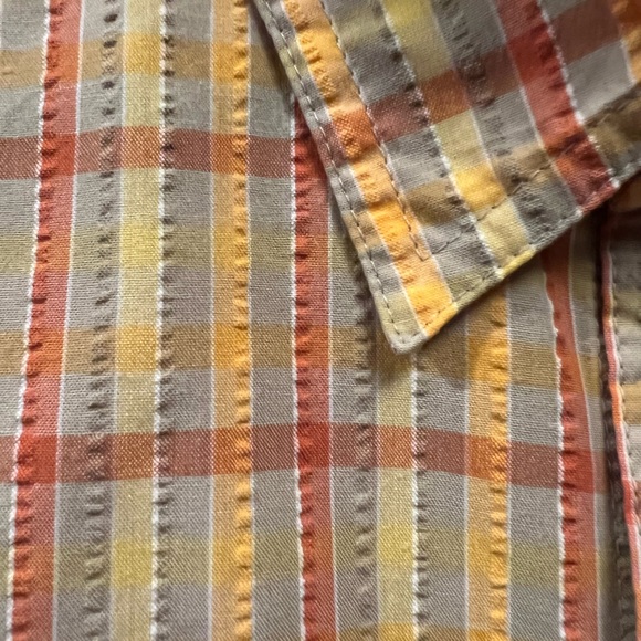 Patagonia men’s red/yellow plaid short sleeve button shirt size L - Picture 10 of 10